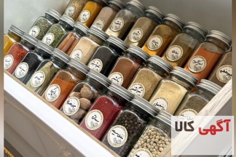 فروش عمده استند پلکسی ادویه و جارهای شیشه ای