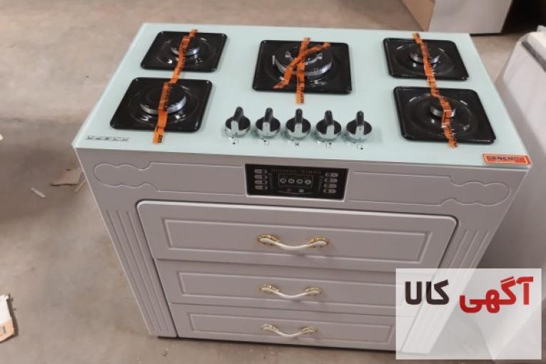 اجاق گاز کابینت دار کشویی ام دی اف