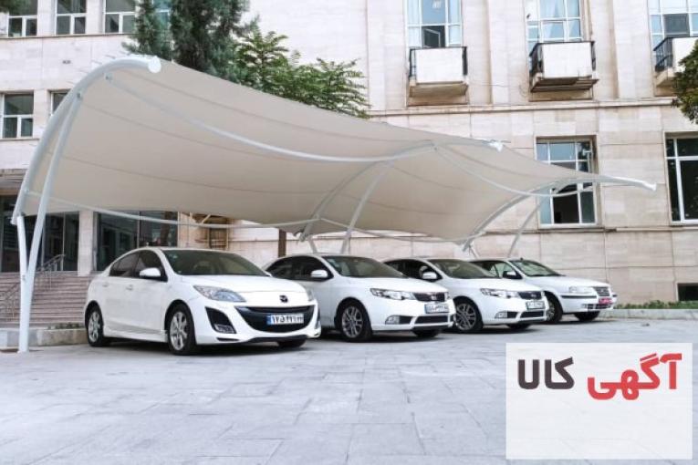 سایبان پارکینگ و ماشین