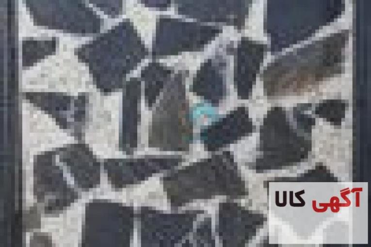 موزاییک سنگ لاشه مشکی زمینه سفید اتوماتیک و مقاومت بالا