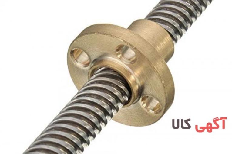 پیچ لید اسکرو یک متری T8  همراه  با مهره 