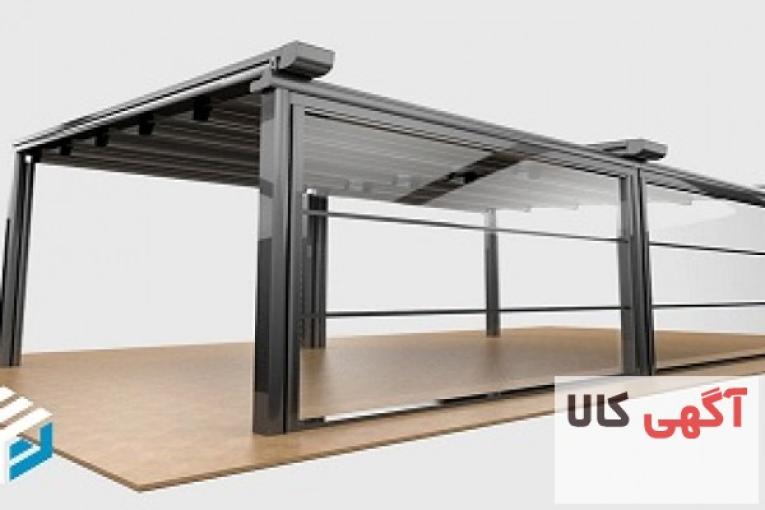 فروش سقف متحرک برقی چادری، شیشه ای، استخر و پارچه ای، برای رستوران، پاسیو و تراس