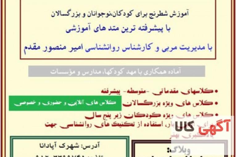 تدریس شطرنج آنلاین،خصوصی،حضوری و عمومی